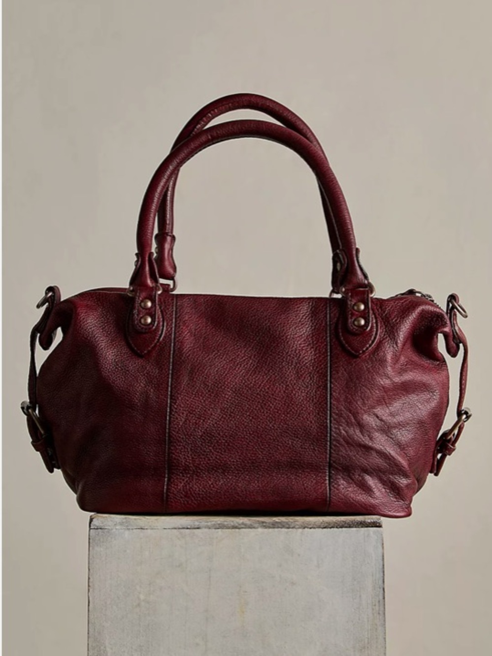FREE PEOPLE We the Free Baby Emerson Leather Tote Bag in Red Rock - Picture 2 of 10